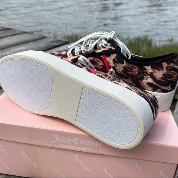 NIB Juicy Couture Bouncy Women's Leopard Canvas Platform Sneakers Size 9 - Picture 6 of 6
